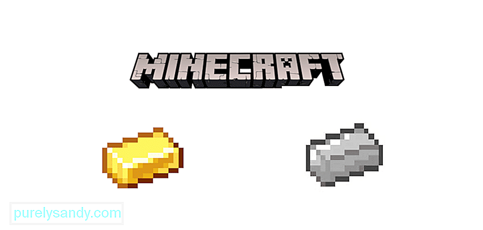 Minecraftでの金と鉄の違いの比較